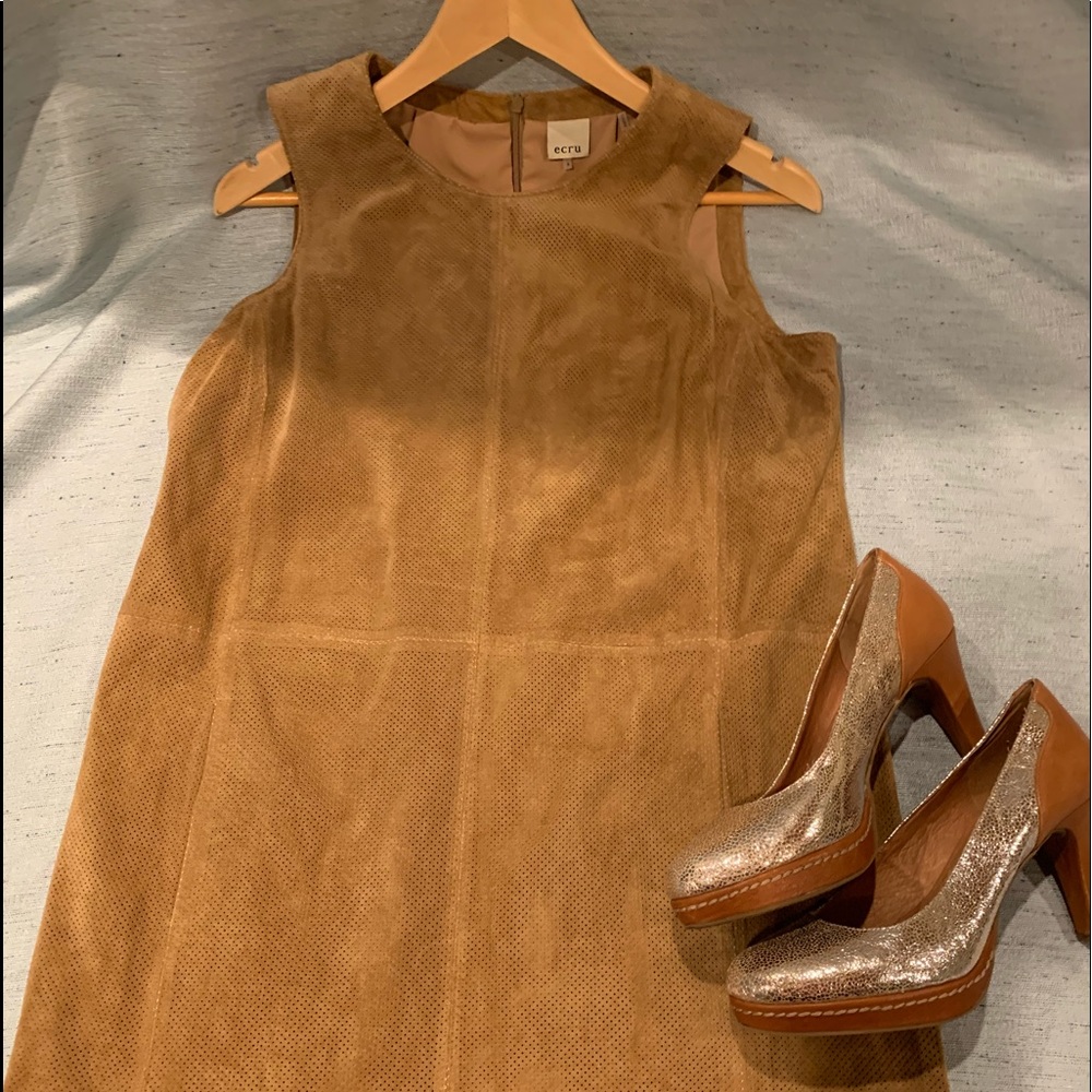 Ecru Suede Dress size 8